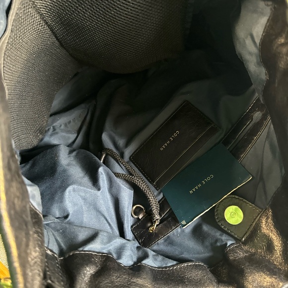 Cole Haan leather brownish/black leather bag. - Picture 7 of 16